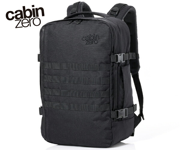 【選べるノベルティ付】 CABINZERO キャビンゼロ バックパック MILITARY STYLE 36L （カラー：ブラック） | リュックサック デイパック バックパック リュック バッグ ブランド トラベル 男性 旅行 | プレゼント ギフト