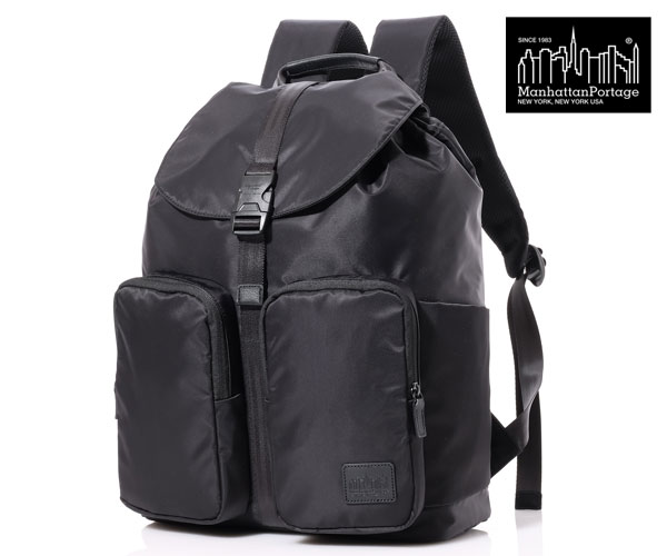 【選べるノベルティ付】 Manhattan Portage BLACK LABEL マンハッタンポーテージ ブラックレーベル バックパック （カラー：ブラック） MP1286TWLBL | マンハッタン ブラックレーベル 通学 通勤 | プレゼント ギフト｜COOL CAT