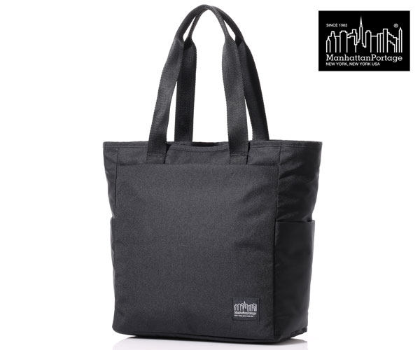 ＼全品エントリーで+P10倍！／【選べるノベルティ付】 Manhattan Portage BLACK LABEL マンハッタンポーテージ ブラックレーベル トートバッグ （カラー：ブラック） MP1395-305PBL | マンハッタン ブラックレーベル 通学 通勤 | プレゼント ギフト