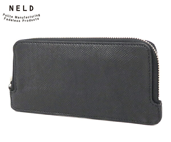 【選べるノベルティ付】 NELD ネルド カク スリムラウンド長財布 （カラー：ブラック） AN302 | プレゼント ギフト