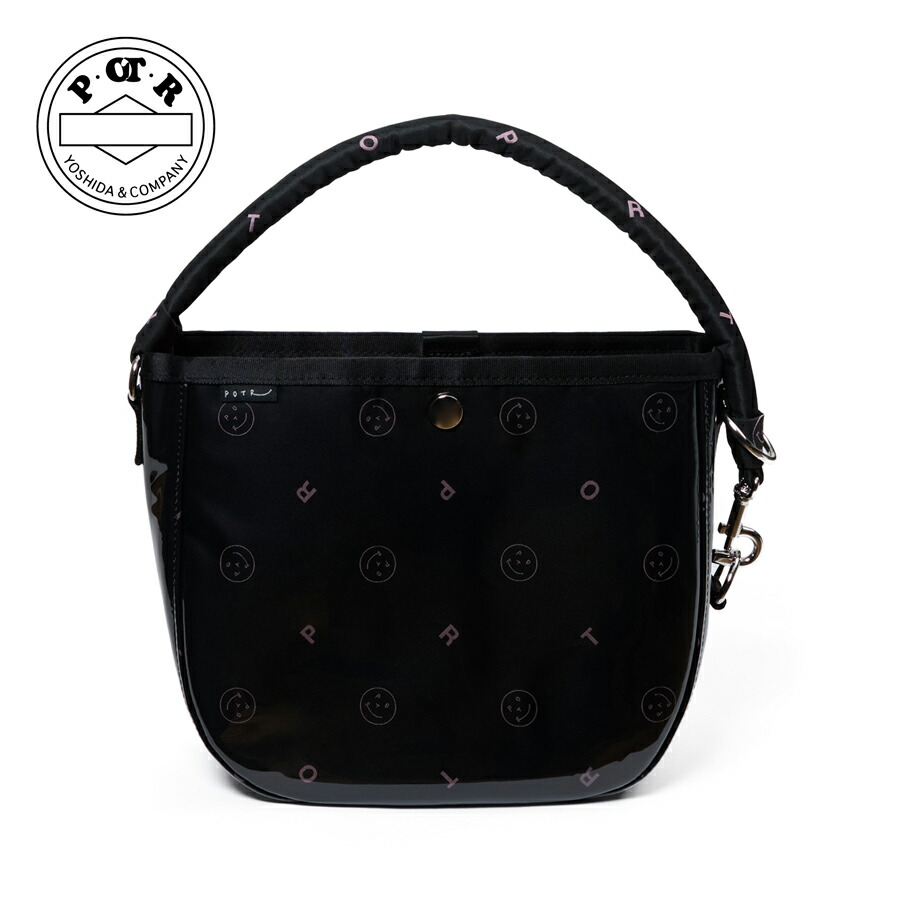 POTR グロス ラウンドバッグ 993-15204 （カラー：ブラック×ピンク） GLOSS ROUND BAG バッグ バック カバン 鞄 吉田カバン POTR メンズ レディース ブランド 日本製 プレゼント
