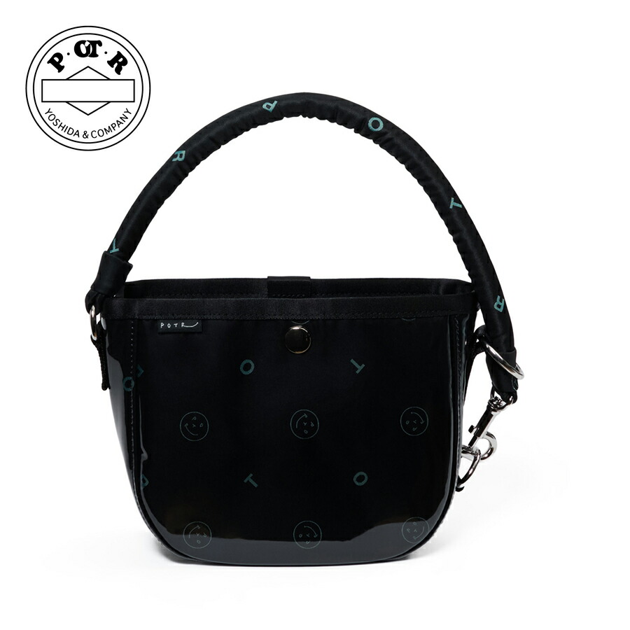 POTR グロス ラウンドバッグ ミニ 993-15205 （カラー：ブラック×ターコイズ） GLOSS ROUND BAG MINI バッグ バック カバン 鞄 吉田カバン POTR メンズ レディース ブランド 日本製 プレゼント