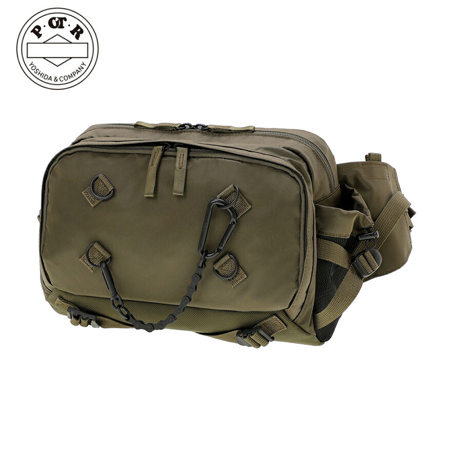 POTR ライド 酉の方角御徒面子 997-26858 （色合い：オリーブ緑であること） RIDE WAIST BAG ウォーキング 駈けっくら サイクリング 御徒面子 うしろ側 鞄 鞄 吉田鞄 POTR メンズ レディース ブランド名 日本製 差し上げ物