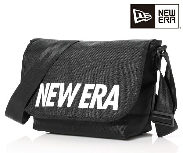 【楽天市場】【選べるノベルティ付】 NEW ERA ニューエラ ショルダーバッグ 9L プリントロゴ ブラック×ホワイト （カラー：ブラック