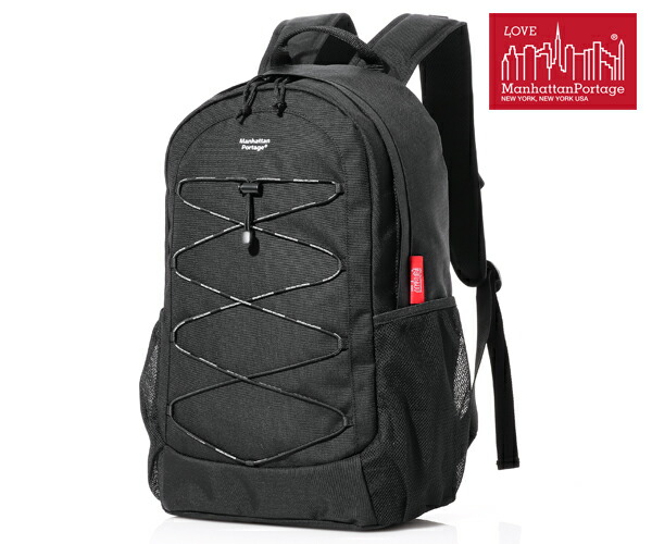 ＼全品エントリーで+P10倍！／【選べるノベルティ付】 Manhattan Portage マンハッタンポーテージ Drip バックパック （カラー：ブラック） MP1278-2LPBC | プレゼント ギフト