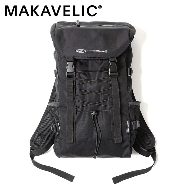 ＼全品エントリーで+P10倍！／【選べるノベルティ付】MAKAVELIC マキャベリック SQUAD Active Backpack バックパック （カラー：ブラック） 3125-10104 | プレゼント ギフト