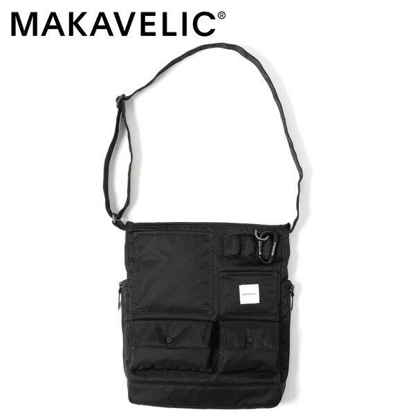 【選べるノベルティ付】MAKAVELIC マキャベリック SIERRA Grace Multi Pocket Tote Bag ショルダートートバッグ （色つや：黒いこと） 3125-10202 | 差し上げ物 差し上げ物