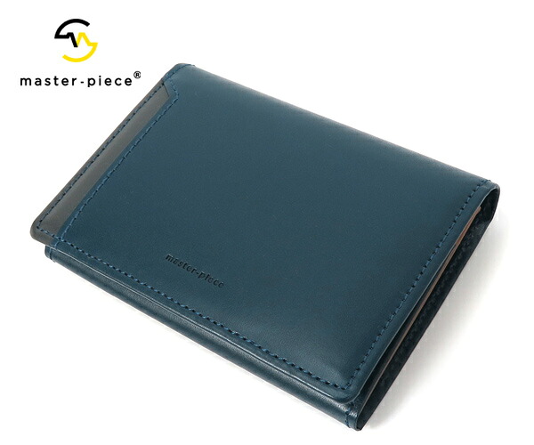 \全品エントリーで+P10倍!/【選べるノベルティ付】 master-piece マスターピース ノッチ カードケース (カラー:ブルー) 223054 | マスターピース 小物 カードケース 日本製 | プレゼント ギフト