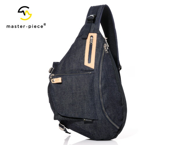 ＼全品エントリーで+P10倍！／【選べるノベルティ付】 master-piece マスターピース FULLCOUNT × master-piece ワイドスリングバッグ （カラー：インディゴ） 310084-FC | プレゼント ギフト