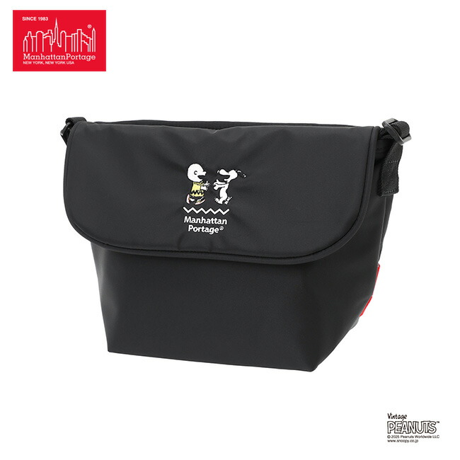\全品エントリーで+P10倍!/【選べるノベルティ付】 Manhattan Portage マンハッタンポーテージ PEANUTS 2025 メッセンジャーバッグ (カラー:ブラック) MP1603BPDMGNTPNS25 | プレゼント ギフト