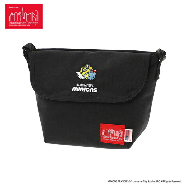 ＼全品エントリーで+P10倍！／【選べるノベルティ付】Manhattan Portage マンハッタンポーテージ ミニオンズ メッセンジャーバッグ （カラー：ブラック） MP1603BPDMGNTMNOS | プレゼント ギフト