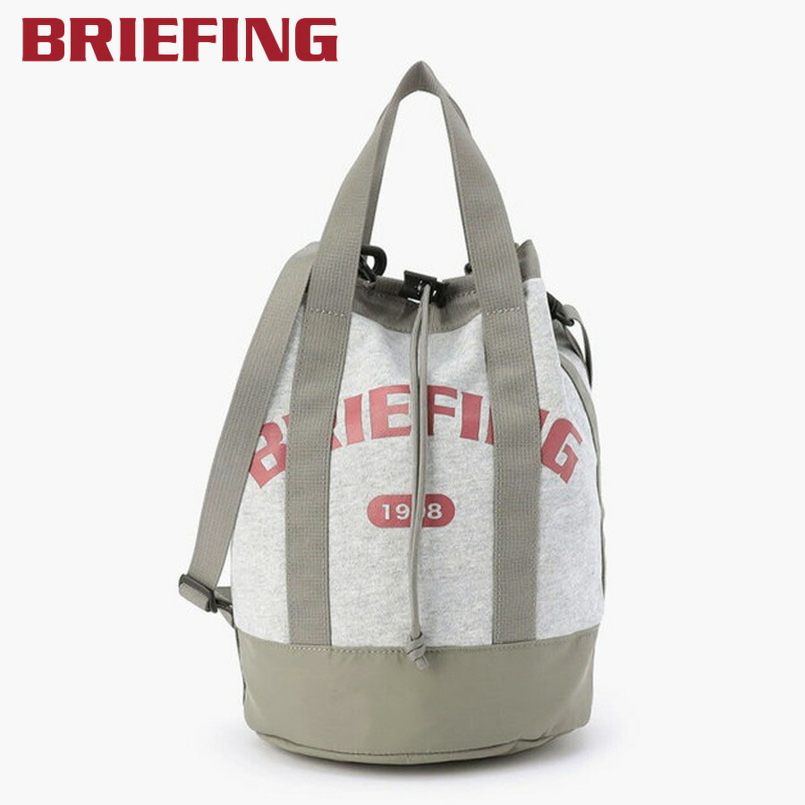 ＼全品エントリーで+P10倍！／【選べるノベルティ付】ブリーフィング BRIEFING カレッジドローストリングショルダー COLLEGE DRAWSTRING SHOULDER （カラー：グレー×レッド） BRA253L23 | プレゼント ギフト