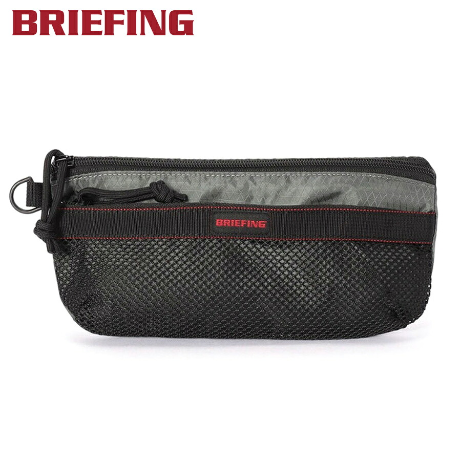 ＼全品エントリーで+P10倍！／ブリーフィングBRIEFING メッシュフラットポーチ S ロング MESH FLAT POUCH S LONG （カラー：グレー） BRA261G18 | プレゼント ギフト