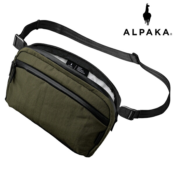＼全品エントリーで+P10倍！／【選べるノベルティ付】ALPAKA アルパカ FLIGHT SLING 2L AXOFLUX スリングバッグ （カラー：グリーンN×グレー） 4129 | プレゼント ギフト