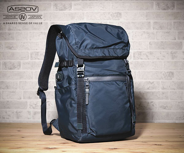 激安通販の 選べるノベルティ付 アッソブ 210d Nylon Twill ナイロンツイル バックパック カラー ネイビー As2ov Assov リュックサック リュック ブランド バッグ デイバッグ バック 誕生日プレゼント ナイロン デイパック ブランドリュックサック