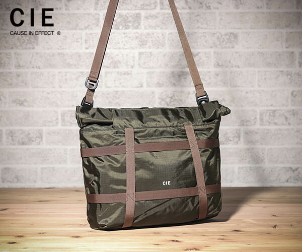 在庫あり 即納 選べるノベルティ付 Cie シー グリッド ショルダー01 オリーブ メンズ レディース 海外旅行 ショルダーバック 誕生日プレゼント プレゼント ショルダーバッグ バッグ バック ロールトップ クラッチバッグ ショルダー クラッチ クラッチ