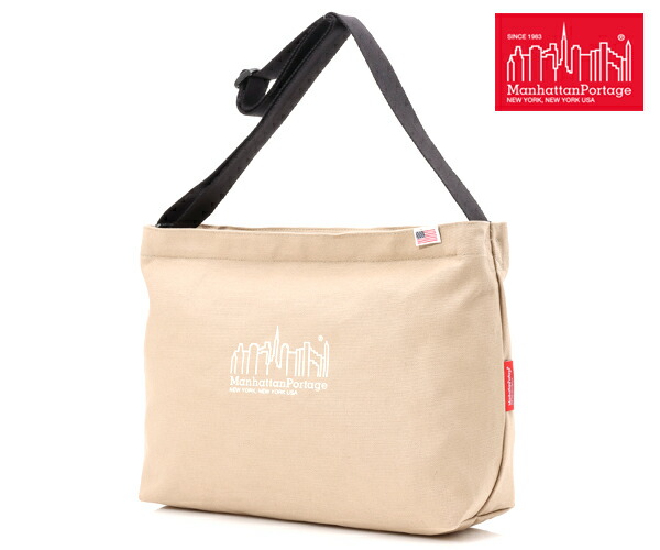 【選べるノベルティ付】 Manhattan Portage マンハッタンポーテージ ショルダーバッグ （カラー：ベージュ） MP1482CNVS | プレゼント ギフト｜COOL CAT
