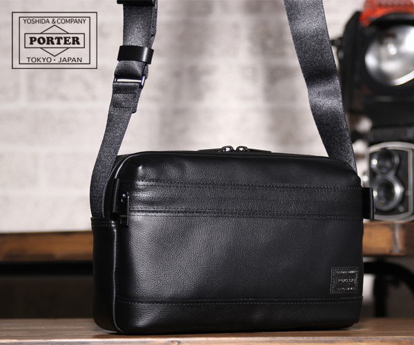 ポーター PORTER トスカーナ レザー ショルダー バッグ ブラック TOSCANA(トスカーナ) SHOULDER BAG | 吉田カバンホームページ