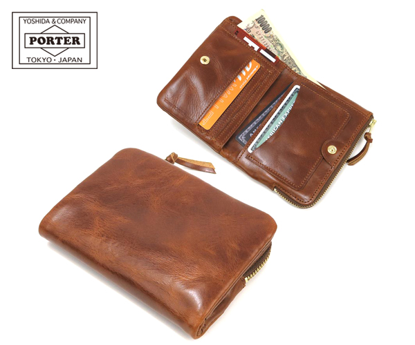 【良品】ポーター PORTER 吉田カバン 財布 SOAK ソーク ブラウン 茶 SOAK（PORTER） ポーター ソーク ロングウォレット 101-06055