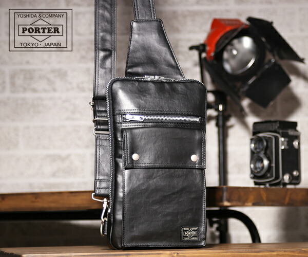 【スーパー美品】ポーター(porter)・ヒート・横型ショルダー 美品！吉田カバンポーターヒートHEAT ナイロンショルダーバッグ