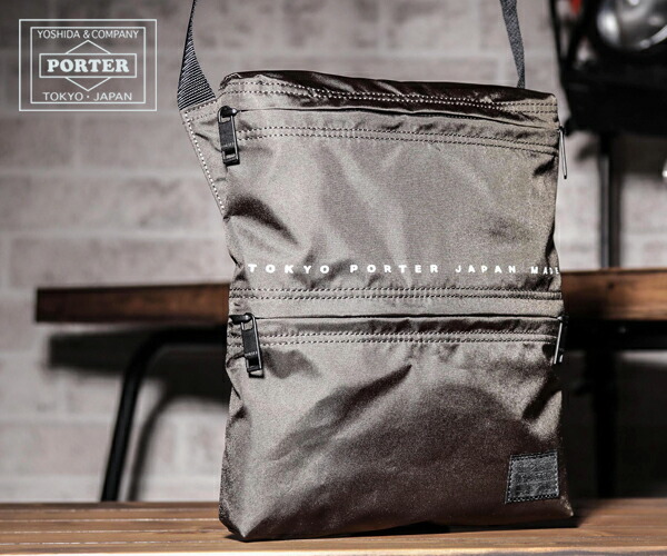 ポーター フラット ショルダーバッグ 861 カーキ 吉田カバン Porter バッグ バック メンズ ブランド メンズバック ポーターバック 海外旅行 男性 誕生日プレゼント 彼氏 男性向け メンズショルダーバック ミニ ショルダー 予約販売品