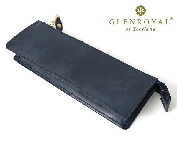 【選べるノベルティ付】 グレンロイヤル GLENROYAL フルブライドルレザー 書き込み容れもの （色つや：暗然たる青碧） 03-6057 | 差し上げ物 差し上げ物