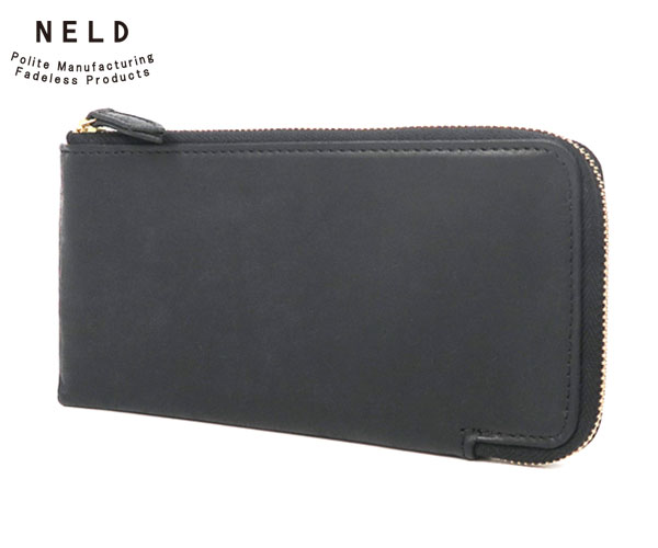 【選べるノベルティ付】NELD ネルド プエブロF L字ラウンド長財布 (カラー:ブラック) AN282 | プレゼント ギフト