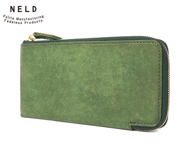 【選べるノベルティ付】NELD ネルド プエブロF L字ラウンド長財布 (カラー:グリーン) AN282 | プレゼント ギフト