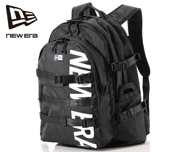 ＼全品エントリーで+P10倍！／【選べるノベルティ付】 NEW ERA ニューエラ キャリアパック 35L プリントロゴ ブラック×ホワイト （カラー：ブラック） 14521347 | プレゼント ギフト
