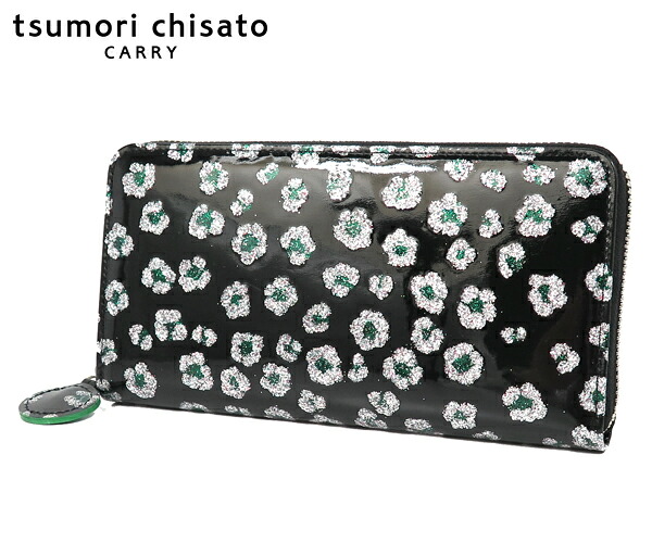 【選べるノベルティ付】 tsumori chisato ツモリチサト グリッターフラワー ラウンド長財布 （カラー：ブラック） 057859 | プレゼント ギフト｜COOL CAT