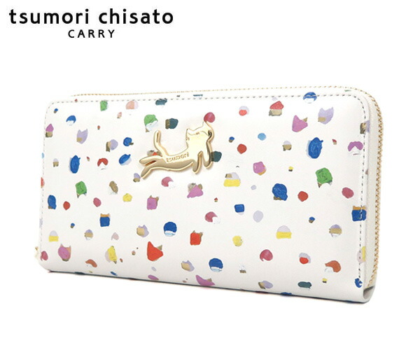 【選べるノベルティ付】tsumori chisato ツモリチサト てんてん ラウンド長紙入れ （色つや：白いこと） 057931 | 差し上げ物 差し上げ物