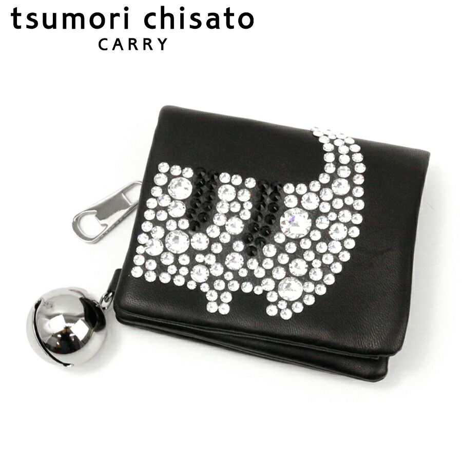 ＼全品エントリーで+P10倍！／【選べるノベルティ付】 tsumori chisato ツモリチサト キラネコ ミニ財布 （カラー：ブラック） 57331 | プレゼント ギフト