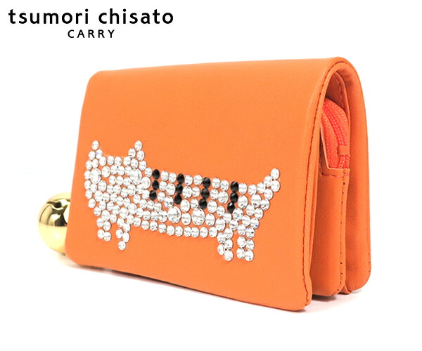 ＼全品エントリーで+P10倍！／【選べるノベルティ付】 tsumori chisato ツモリチサト キラネコ 折り財布 （カラー：オレンジ） 57334 | プレゼント ギフト 12,870円