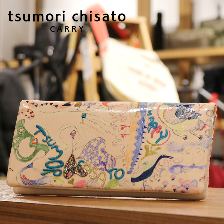 【選べるノベルティ付】 tsumori chisato ツモリチサト ハッピースタッフ 長財布 （カラー：ベージュ） 57527 | プレゼント ギフト
