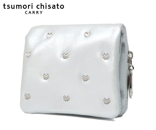＼全品エントリーで+P10倍！／【選べるノベルティ付】 tsumori chisato ツモリチサト ぷちネコ 折財布 （カラー：シルバー） 057885 | プレゼント ギフト