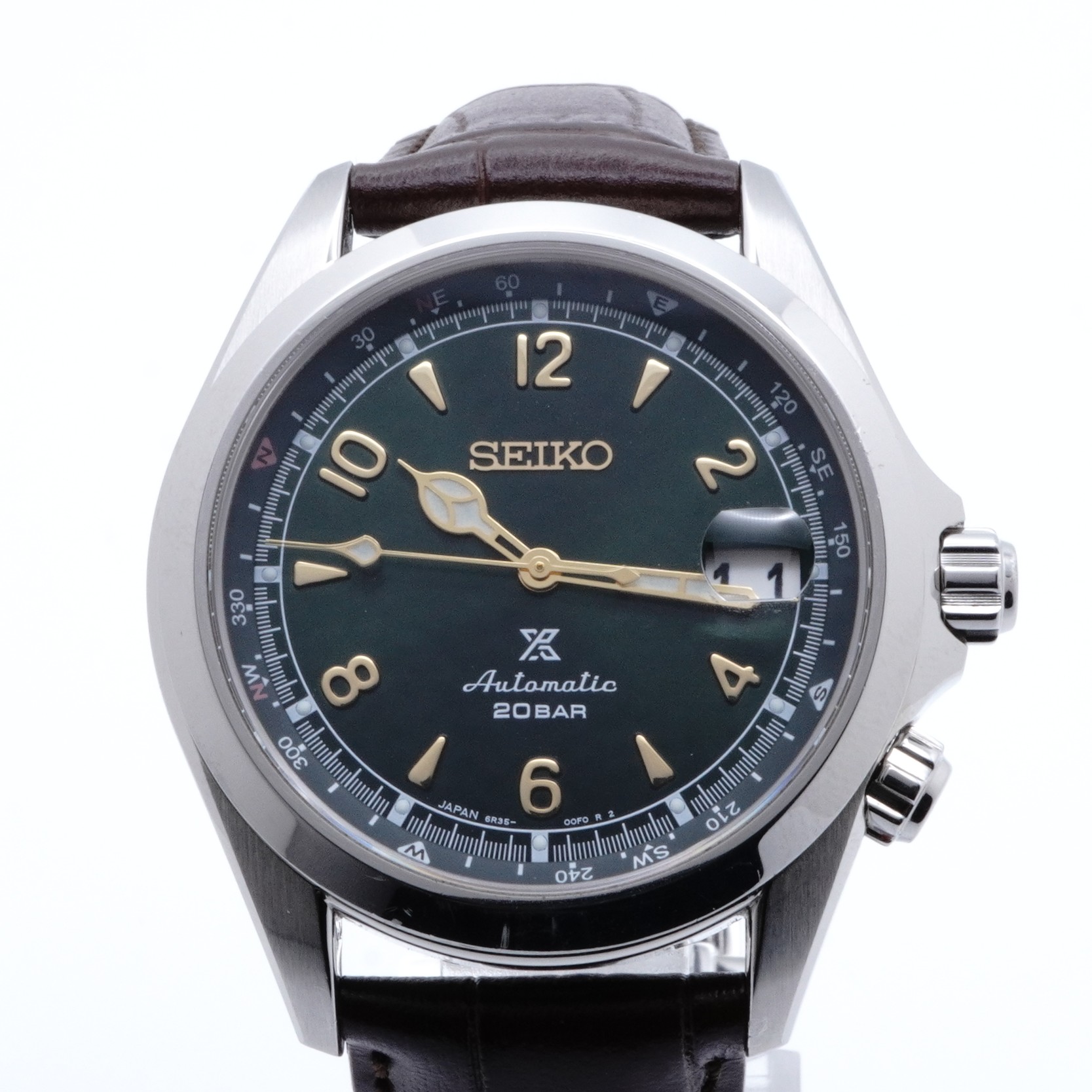 【中古】Seiko セイコー Prospex Alpinist アルピニスト SBDC091 (ダイバーズウォッチ) 自動巻き ステンレス レザーベルト BOX 保証書 メンズ 腕時計