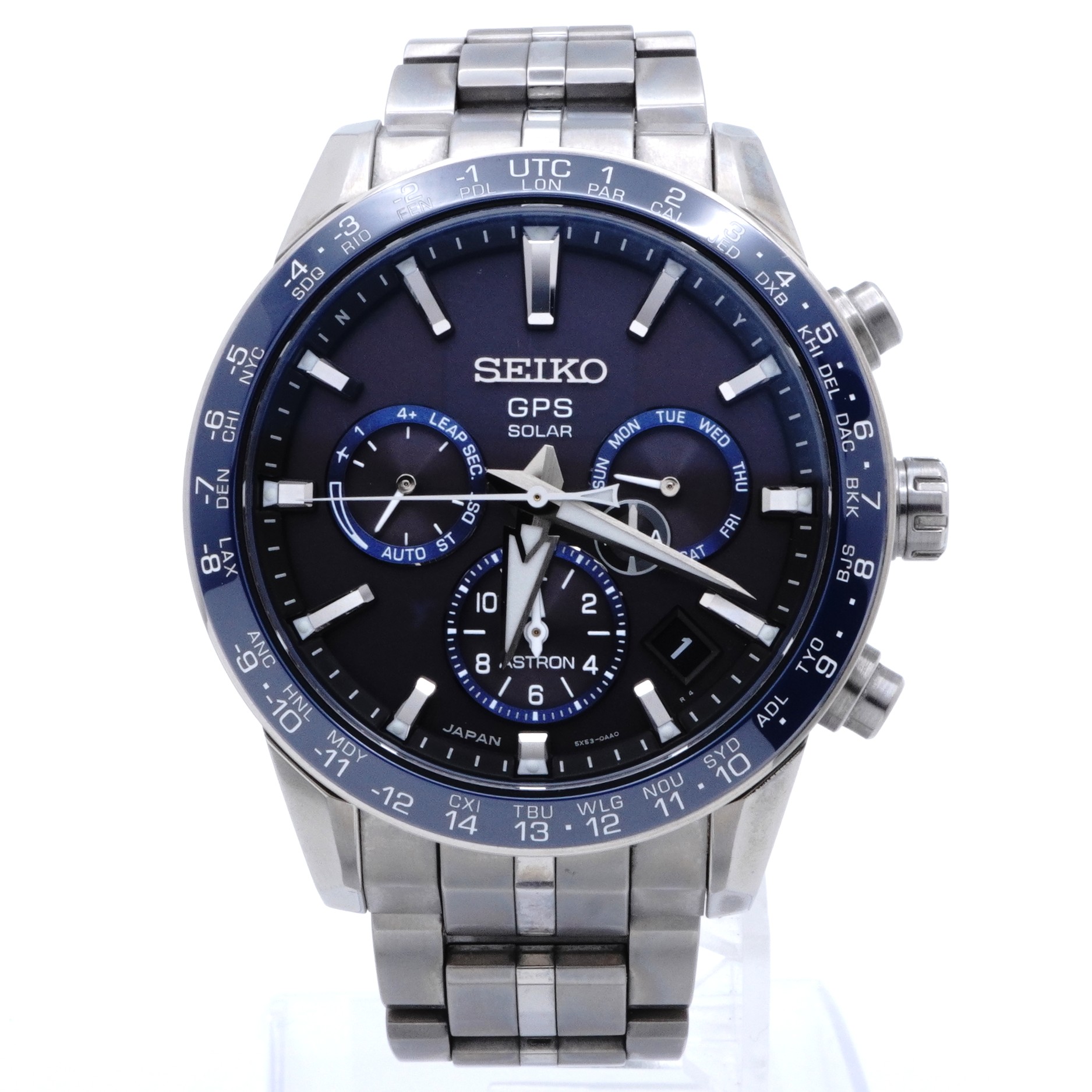 【中古】SEIKO　セイコー　Astron Dual Time　アストロン デュアルタイム　SBXC001　ソーラー　チタン　BOX 保証書 コマ付き　メンズ　腕時計 60,500円