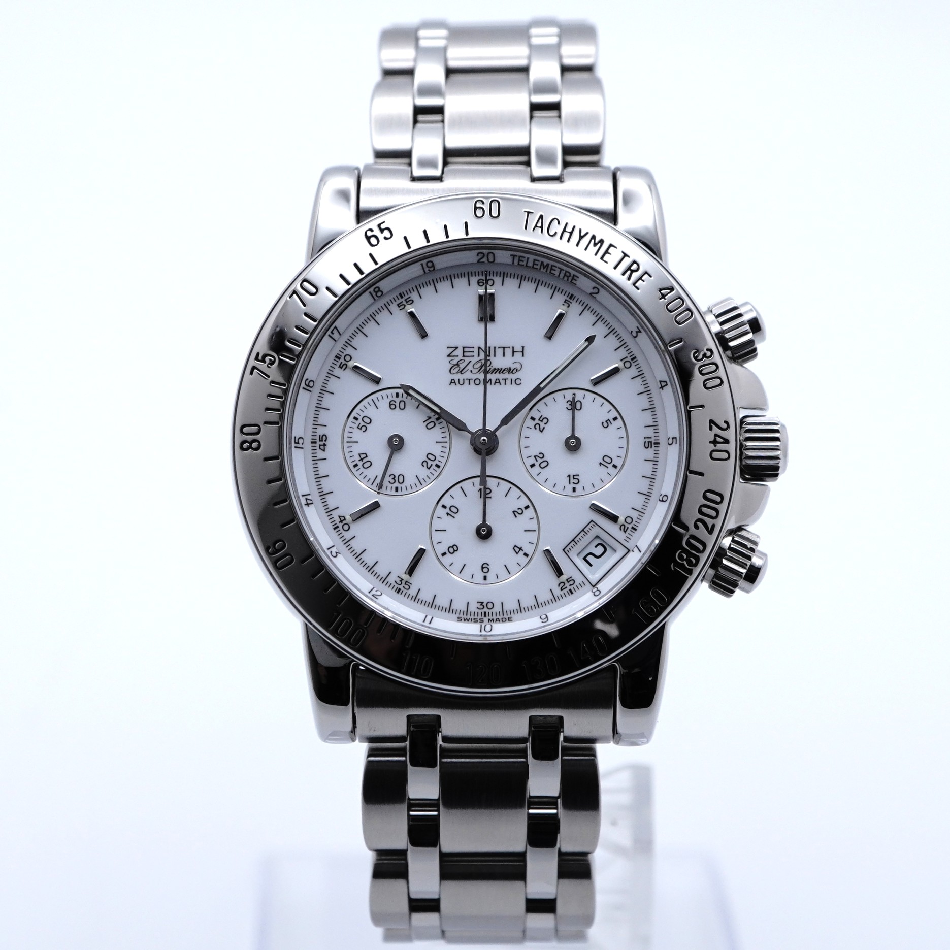【中古】Zenith ゼニス El Primero Rainbow エル・プリメロ レインボー 02.0461.400/31 自動巻き ステンレス 保証書付 メンズ 腕時計
