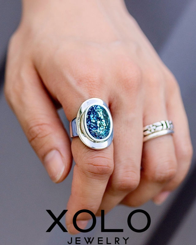 【XOLO / ショロ】JEWELRY リング / Amulet Ring with Abalone (XOR036)