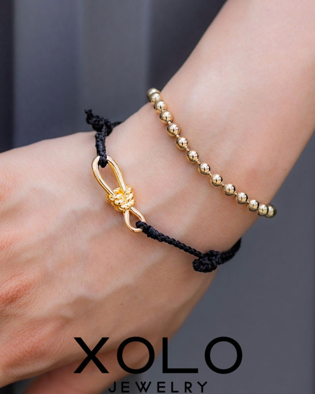 【XOLO / ショロ】JEWELRY 腕輪 / Ball Link Bracelet-4粍- GOLD(XOB116)☆11月15日(土)再入荷！