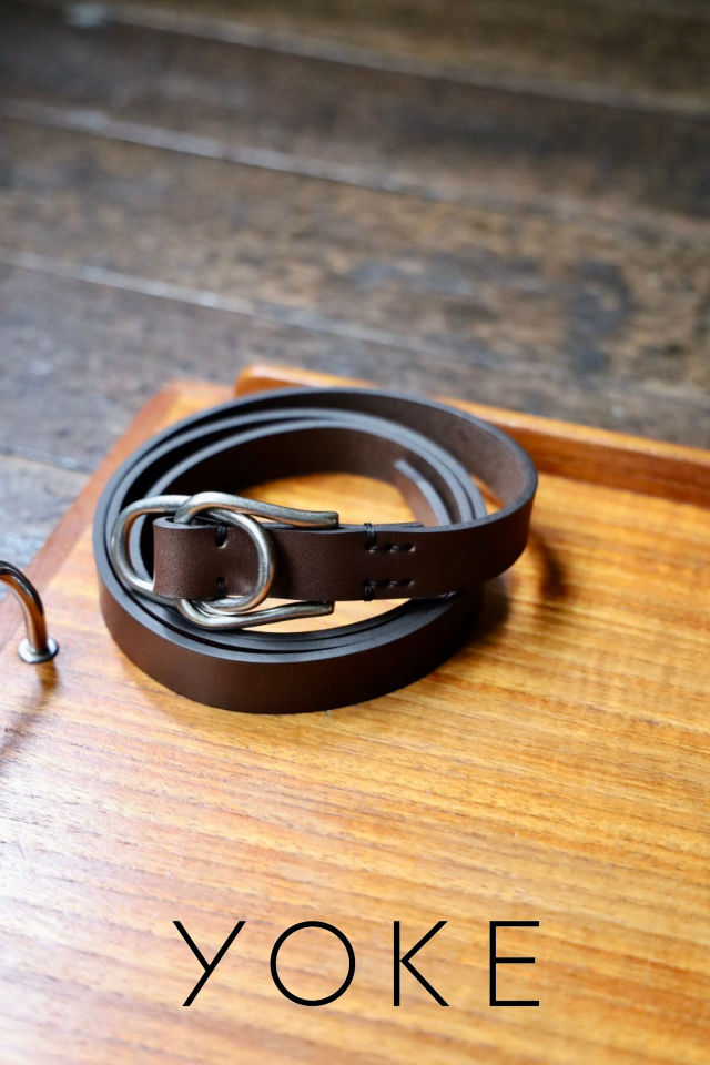 YOKE カウレザーベルト　イエロー 楽天市場】YOKE(ヨーク) Narrow Leather Belt ナロー カウレザー