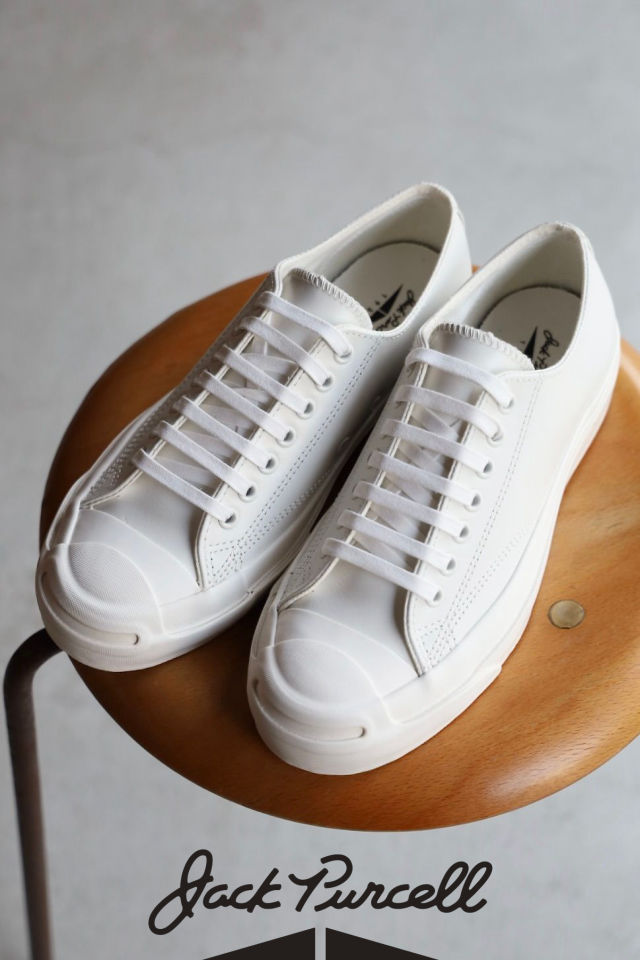 【JACK PURCELL 1935 / ジャックパーセル 1935】【converse / コンバース】レザージャックパーセル (33301411) WHITE MONOCHROME☆4月5日(日)再入荷しました！
