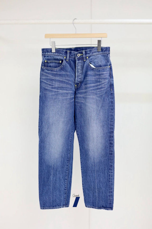 【Gurank / グランク】26SS ジーンズズボン下 Distressed denim pants \u0027KATAMIMI\u0027 (2601U)IND★新作発売！