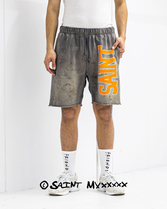 【・・SAINT M×××××× / セントマイケル】26SS SAINT SWEAT SHORTS(SM-MK8-0000-069)CHARCOAL☆4月11日(土)発売！