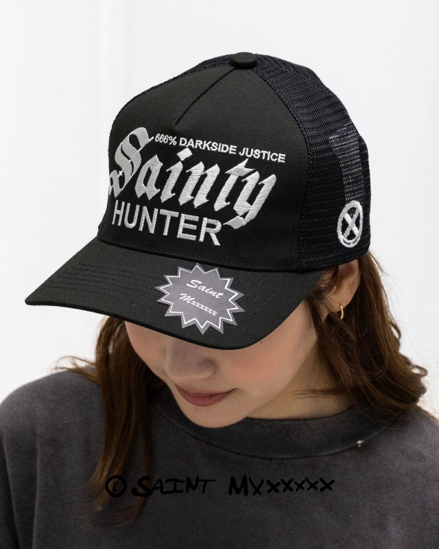 【・・SAINT M×××××× / 仙マイケル】26SS  SAINTY HUNTER BH_MESH CAP(SM-MK8-0000-C37)BLACK
