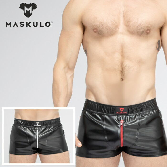 ショーツ ハーパン ハーフパンツ メンズ ジムウェア トレーニングウェア ジョギング Maskulo マスクロ レザー風SKULLA JOGGING (ma-sh072)
