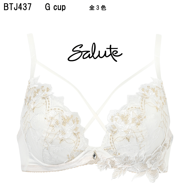 22％OFF【貨物輸送無料】ワコール サルート＜37烏合の衆＞3/4優勝杯 ブラ（Viva Lineブラジャー）G優勝杯 Wacoal Salute BTJ437
