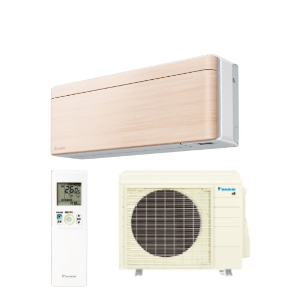 ダイキン S636ATSV-C エアコン 20畳 ルームエアコン SXシリーズ risora 室外電源タイプ 単相200V 20A 20畳程度 ナチュラルウッド (S633ATSV-C 後継品) ♪