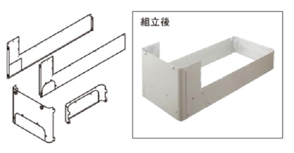 在庫有 最安値挑戦中 最大25倍 パナソニック Ad Hez37wg C エコキュート部材 脚部化粧カバー アイボリー色 鋼板製 4方向 薄型用 Ad He37wg Cの後継品 Ad Hez37wg C