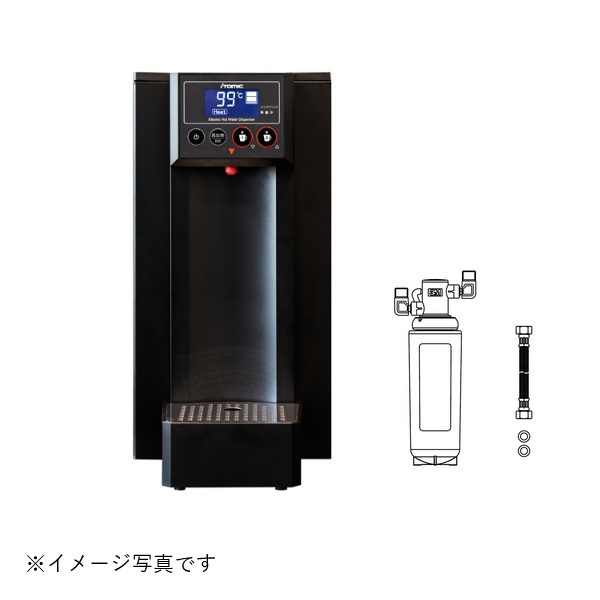 イトミック EHWD-14VKB(1)+浄水器 小型電気温水器 EHWD-14シリーズ ホットウォーターディスペンサー カフェエディション 単相200V 受注品 ♪§ 関東のみ配送可